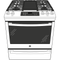 GE Appliances JGS760DPWW Slide-In Ranges White – Angle View
