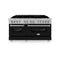 ZLINE RASBLM60 Professional Ranges Durasnow Stainless Steel With Black Matte Door – Studio Shot