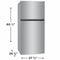 Frigidaire FFHT1425VV Top Freezer Refrigerators Fingerprint-Resistant Stainless Steel Look – Appliance Image