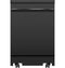 GE Appliances GPT225SGLBB Portable Dishwasher Black Front View