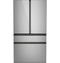 CAFE CGE29DM5TS5 French Door Refrigerators Platinum Glass Front View