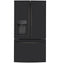 GE Appliances GYE22GENDS French Door Refrigerators Fingerprint Resistant Black Slate Front View
