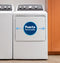 GE Appliances ETD48EASWWB Front Load Dryers White With Matte Black Backsplash – Side Profile
