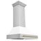 ZLINE 8654STZWM36CB Ducted Mount Hoods Champagne Bronze Front View