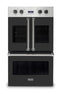 Viking VDOF7301CS Double Wall Ovens Cast Black Front View