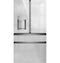 CAFE CXE22DM5PS5 French Door Refrigerators Platinum Glass Front View