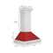 ZLINE 8654SNXRM36 Ducted Mount Hoods Red Matte – Lifestyle Photo