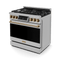 THOR KITCHEN RSG36BRZ 36 Inch Professional Gas Range With Tilt Panel Touch Control in Stainless Steel/bronze Gordon Ramsay Series - Rsg36-brz