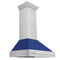 ZLINE 8654SNXBM36 Ducted Mount Hoods Blue Matte Front View