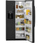 GE Appliances GZS22DGJBB Side By Side Refrigerators Black – Catalog Photo