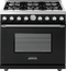 Superiore RD361GCNC Professional Ranges Black Matte, Chrome Front View