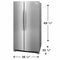 Frigidaire GRSN2620AF Side By Side Refrigerators Stainless Steel – Appliance Image