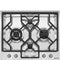 Smeg PGFU24X Gas Cooktops Satin Stainless Steel Front View