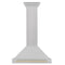 ZLINE KB4SNZ30G Ducted Mount Hoods Gold Accents – Appliance Image
