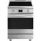 Smeg SPR24UIMX Freestanding Ranges Satin Stainless Steel Front View