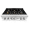 ZLINE RTBR36 Gas Cooktops Stainless Steel With Brass Burners – Official Product Photo