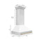 ZLINE 8654STZWM36G Ducted Mount Hoods Gold – Angle View