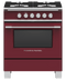 Fisher & Paykel OR30SCG4R1 Freestanding Ranges Red Front View