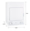 GE Appliances DSKS433EBWW Portable Dryers White On White – Studio Shot
