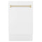ZLINE DWVZWM18G Built-In Dishwashers Gold Front View