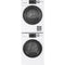 GE GFW148SSMWW 24 Inch Front Load Washer & GE GFT14ESSMWW 24 Inch Electric Dryer with GE GFA24KITL GE GFA24KITL Washer/Dryer 24 Inch Stack Bracket Kit