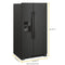 Whirlpool WRS321SDHB Side By Side Refrigerators Black – Official Product Photo