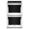 KitchenAid KOED530PWH Double Wall Ovens White Front View