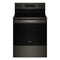 Whirlpool WFES5030RV Freestanding Ranges Black Stainless Front View