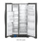 Whirlpool WRS321SDHB Side By Side Refrigerators Black – Side Profile