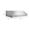 KitchenAid KVUC606KSS Ducted Mount Hoods Stainless Steel – Studio Shot