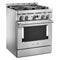 KITCHENAID KFDC500JSS KitchenAid® 30'' Smart Commercial-Style Dual Fuel Range with 4 Burners - Stainless Steel