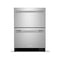 KitchenAid KUCT524SSB Refrigerated Drawer Black Cabinet/Stainless Doors Front View
