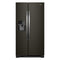 Whirlpool WRS321SDHV Side By Side Refrigerators Black Stainless Front View