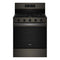 Whirlpool WFGS5030RV Freestanding Ranges Black Stainless Front View