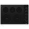 Whirlpool WCE77US0HB Electric Cooktops Black Front View