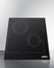 SUMMIT CR2B228T 18" Wide 220v 2-burner Radiant Cooktop