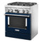 KITCHENAID KFDC500JIB KitchenAid® 30'' Smart Commercial-Style Dual Fuel Range with 4 Burners - Ink Blue