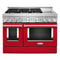 KitchenAid KFGC558JPA Professional Ranges Passion Red Front View