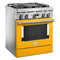 KITCHENAID KFDC500JYP KitchenAid® 30'' Smart Commercial-Style Dual Fuel Range with 4 Burners - Yellow Pepper