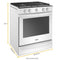 WHIRLPOOL WEG750H0HW 5.8 cu. ft. Smart Slide-in Gas Range with Air Fry, when Connected White