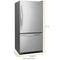 Whirlpool WRB329DMBM Bottom Freezer Refrigerators Monochromatic Stainless Steel – Catalog Photo