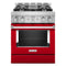 KitchenAid KFGC500JPA Professional Ranges Passion Red Front View