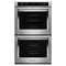 KitchenAid KODE300ESS Double Wall Ovens Stainless Steel Front View