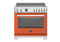 Bertazzoni PRO365ICFEPART Freestanding Ranges Arancio Front View