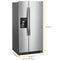Whirlpool WRS311SDHM Side By Side Refrigerators Monochromatic Stainless Steel – Appliance Image