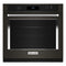 KitchenAid KOES530PBS Single Wall Ovens Black Stainless Steel With Printshield(Tm) Finish Front View