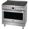 FRIGIDAIRE PCFD3670AF Professional 36 inch Dual Fuel Range, 6 Burners, Dual Fan Convection, LED Knobs & Steam Clean