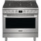 FRIGIDAIRE PCFD3670AF Professional 36 inch Dual Fuel Range, 6 Burners, Dual Fan Convection, LED Knobs & Steam Clean