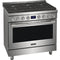 FRIGIDAIRE PCFG3670AF Professional 36 inch Gas Range, 6 Burners, True Convection Oven, Dual Power Burners & LED Knobs