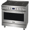 FRIGIDAIRE PCFG3670AF Professional 36 inch Gas Range, 6 Burners, True Convection Oven, Dual Power Burners & LED Knobs